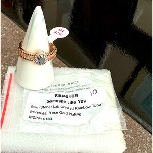 Bomb Party June 2023 Collection Rainbow Topaz Rose Gold Ring